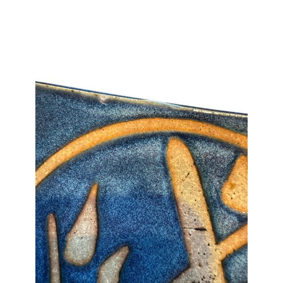 Stoneware Sushi Soy Sauce Curved Small Dish Dipping Trays (2) VTG Art Pottery - Picture 5 of 9